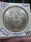 1884 o morgan silver dollar bu       lot#875