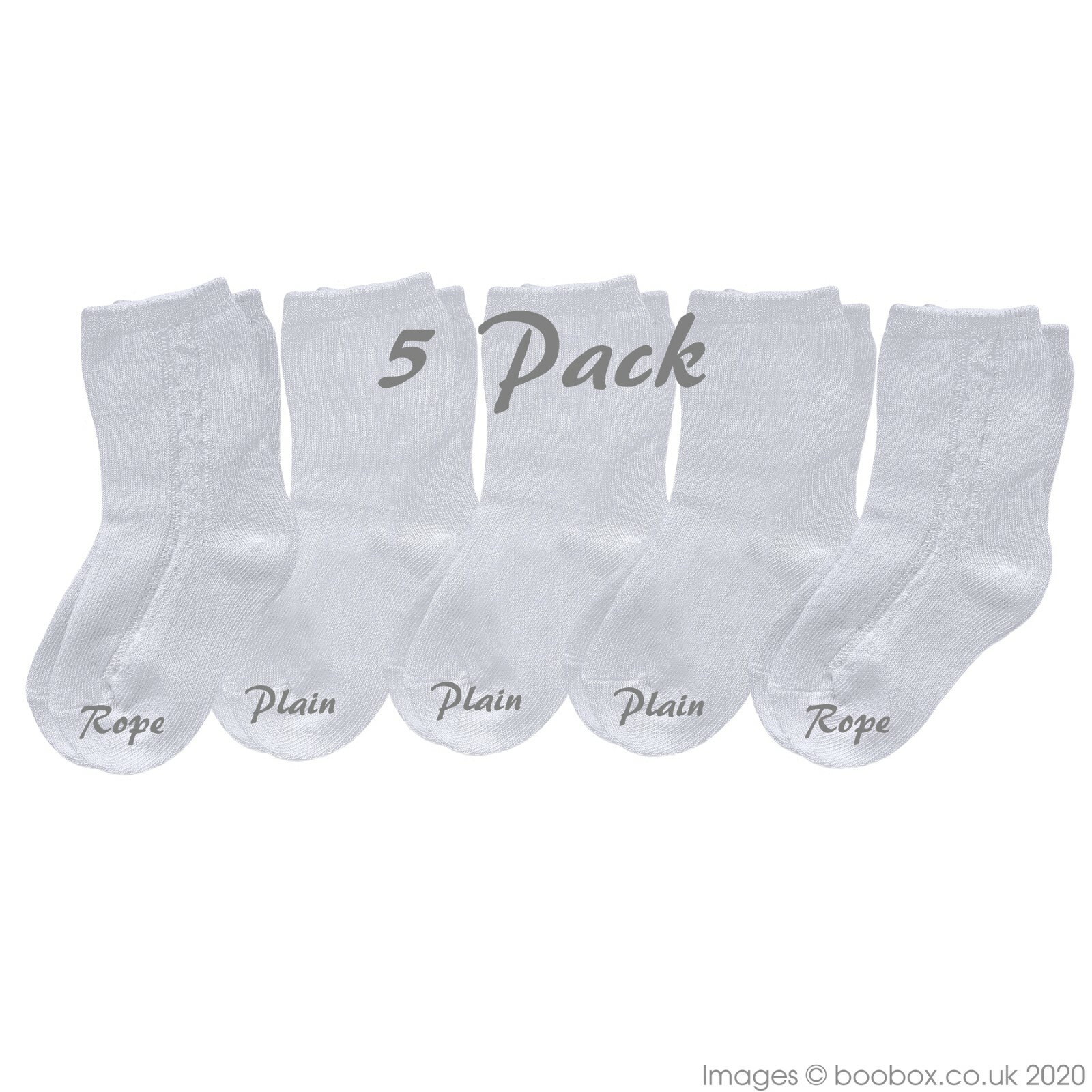 5 Pairs of Baby Girls or Baby Boys Pex Ankle Socks Multipack NB(EU15)8