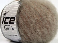 Grey Brown Kid Mohair Alpaca Light 70526 Ice Yarns 50gr 295yd