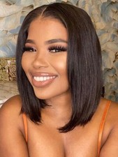Bob Lace Front Wig Human Hair Wig 13x4 Brazilian Remy Virgin Straight Human Hair