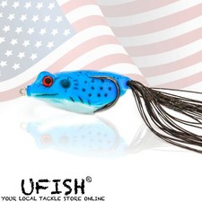  Rubber Frog Lure Soft Body Bass Bait Fishing Weedless Hollow Grass