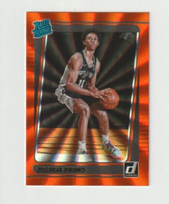 2021-22 Panini Donruss HOLO ORANGE LASER # 212 Joshua Primo SPURS RATED ROOKIE