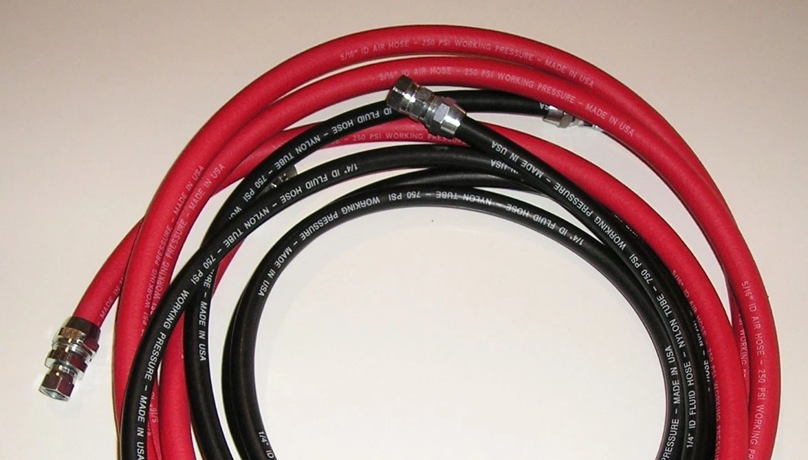 BINKS, CONTITECH 25'. CONJUNTO MANGUERA AIRE 5/16" PINTURA HVLP BAJA PRESIÓN 1/4" CON PIVOTES