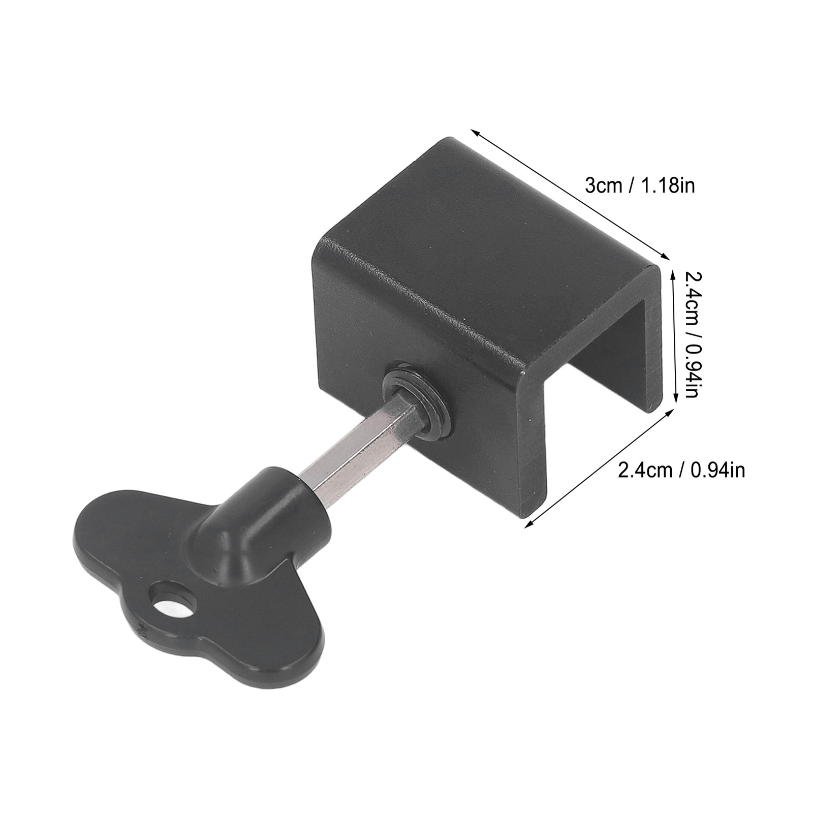 (Black)15Pack Sliding Door Lock Kit Adjustable Sliding Window Lock