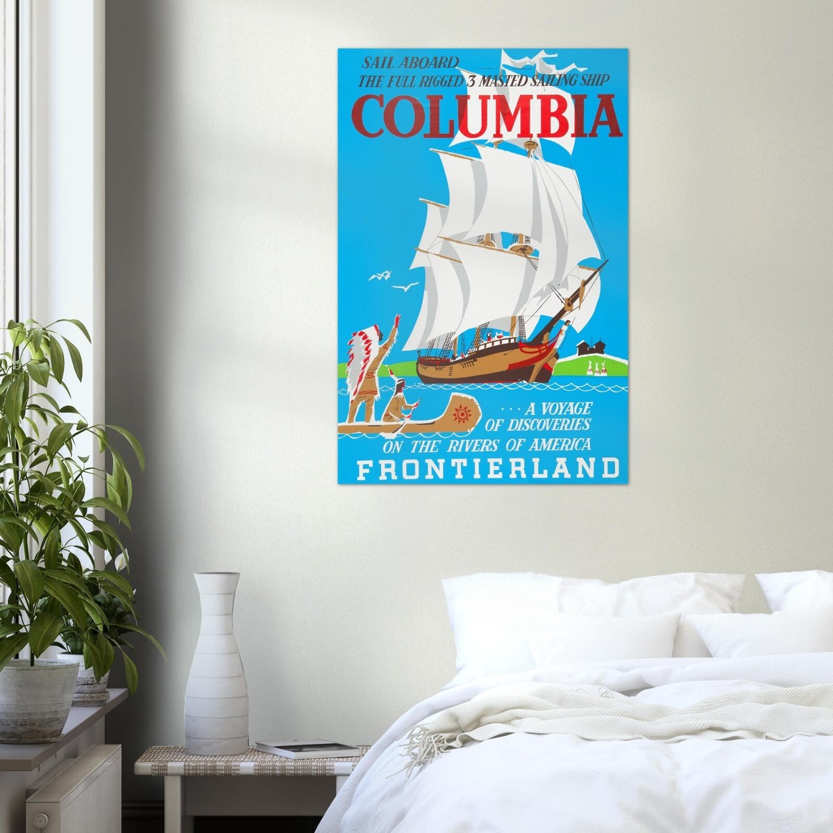 Columbia - Frontierland - Disneyland Attraction Poster - Walt