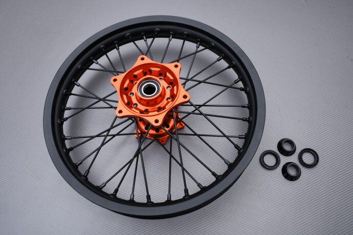 Jante arrière enduro KTM XC-F 350 2022 orange en aluminium renforcé
