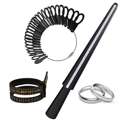 Ringgrößenmesser Ringdorn für  EU-Größen 41 76 mit halben Größen, inkl. Ring-Set