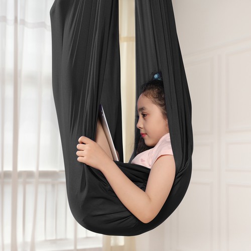 Columpio para niños hamaca interior yoga terapia niños autismo 280x150cm DE - Imagen 9 de 88