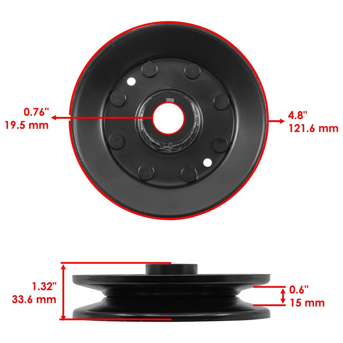 Caltric AM104780 AM37582 Deck Spindle Pulley For John Deere 30