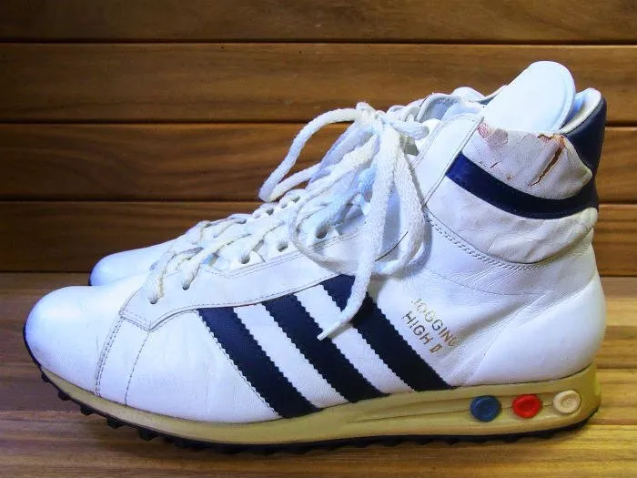 Corteza compresión traición Vintage 80&#039;s adidas Jogging High 2 White Navy Made in Yugoslavia Men  Us9.5 | eBay