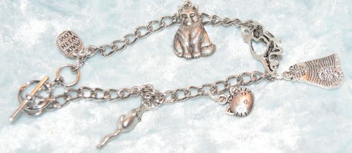 Silberfarbenes Metallarmband für die Person, die Katzen liebt - Bild 4 von 5