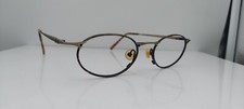 Vintage Nicole Miller 1445 Brown Antique Gold Oval Sunglasses FRAMES ONLY