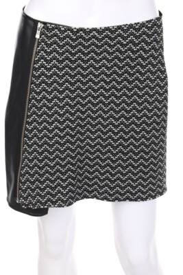phildar Skirt Pattern Faux Leather Details D 38 black-white