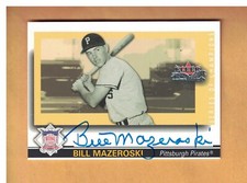 Bill Mazeroski AUTOGRAPHED 2002 FLEER FALL CLASSIC BASEBALL CARD SIGNED PIRATES