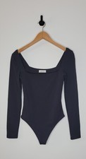Aritzia Babaton Black Contour Square Neck Bodysuit Women's Size Medium