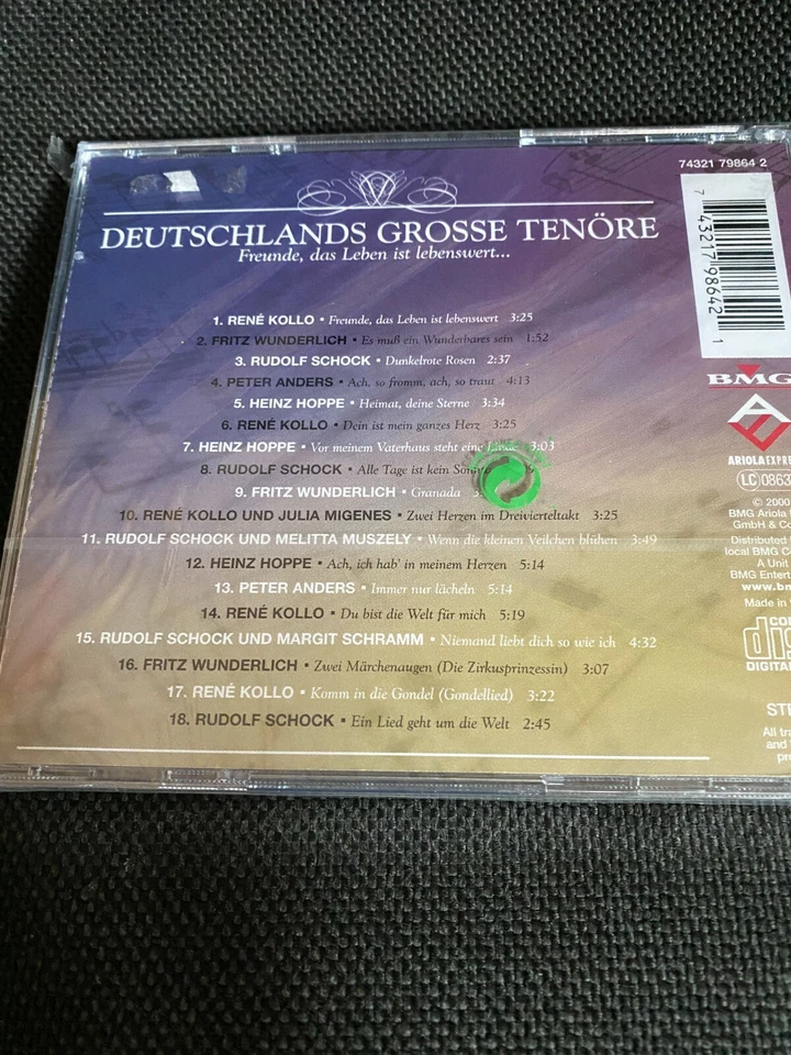 Deutschlands große Tenöre -Freunde, das Leben ist lebenswert... OVP NEU in Folie - Bild 2 von 2