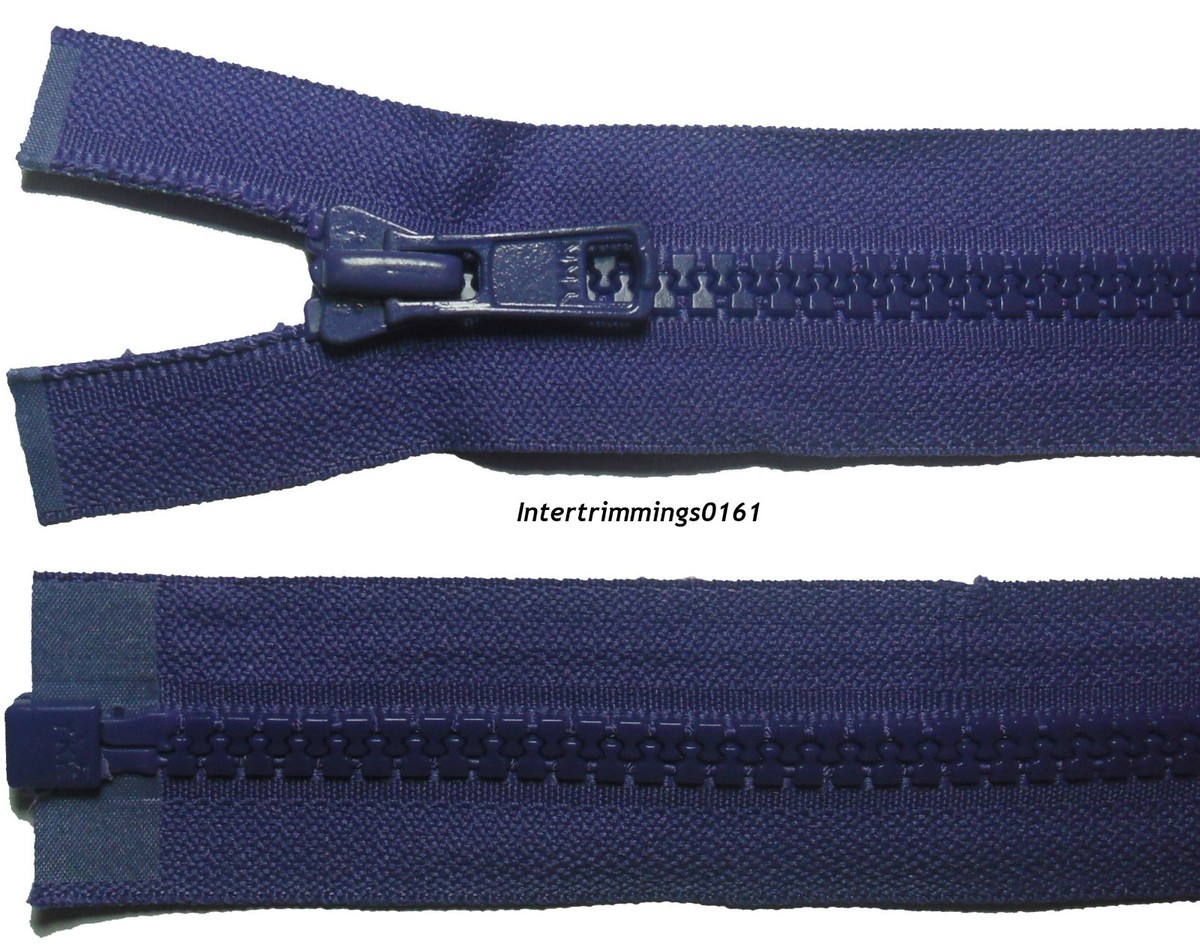 YKK ZIP, PURPLE, PLASTIC CHUNKY TEETH, OPEN END, NUMB 5, SIZE 18