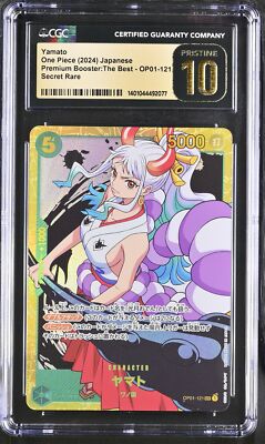 CGC 10 PRISTINE Japanese One Piece 2024 YAMATO OP01-121 THE BEST