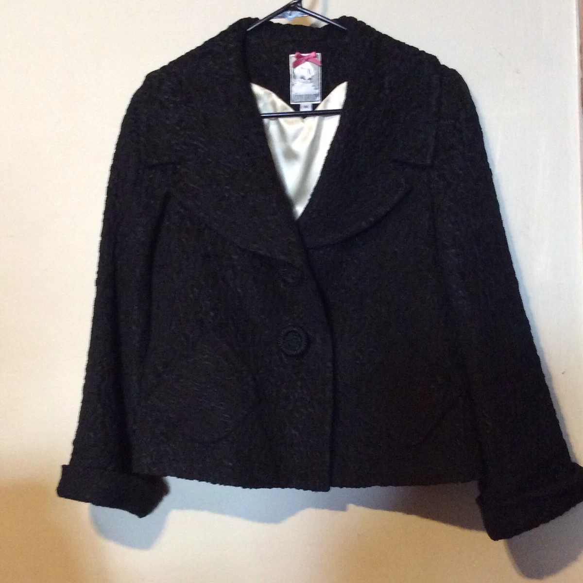 Black textured jacket outlet womens
