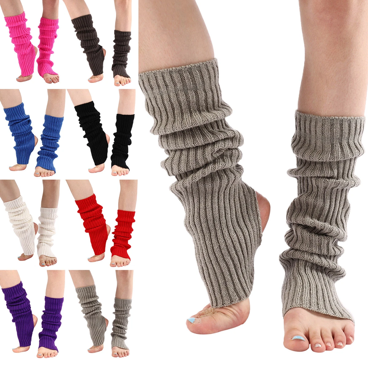 Leg Warmers for Women Thigh High Footless Long Leg Warmer Womens Men 80s Party
