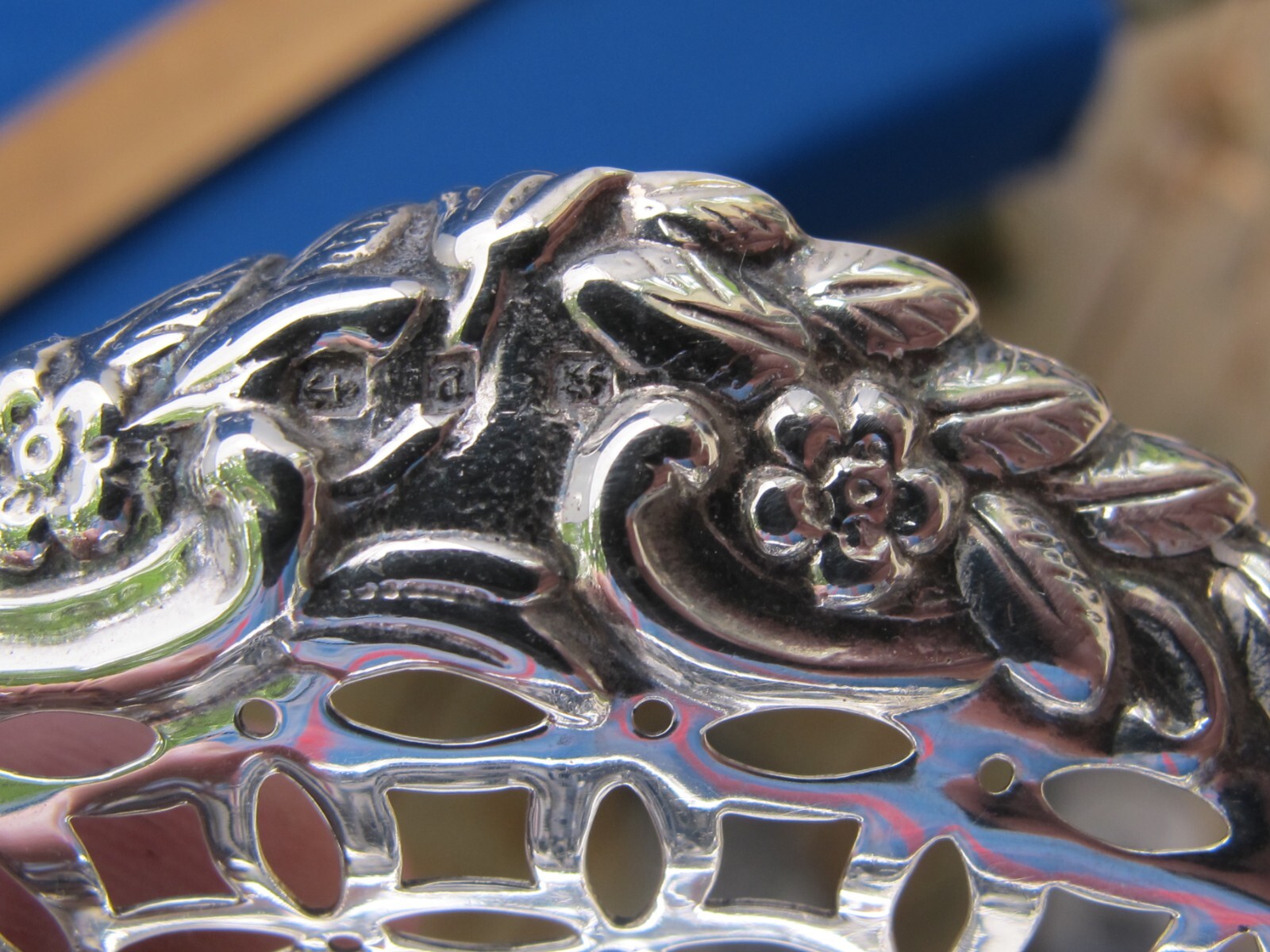 Pair ENGLISH Sterling SMALL PIERCED SERVING BASKETS-6 Inch-L&S Birmingham 1898-9