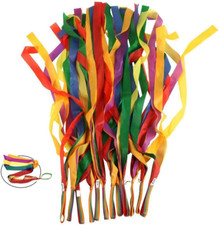 Rainbow Dance Ribbons, 12PCS Rhythm Ribbon Streamers for Kids Children Adults -