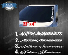 AUTISM AWARENESS Vinyl 22" Decal Sticker Windshield Car Diesel Truck Turbo JDM