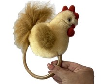Vintage Rainflower International Plush Chicken Baby Ring Toy No Rattle
