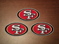 San Francisco 49ers Three 4" Iron On Embroidered Patches FREE Shipping!!