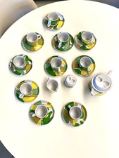 VINTAGE SET 10 pers SERVIZIO THE CERAMICA DESIGN Franco Pozzi COMPACT LINE '70