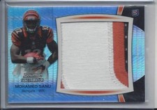 MOHAMED SANU 2012 BOWMAN STERLING PRISM REFRACTOR JUMBO 3 COLOR PATCH RC #D 1/5