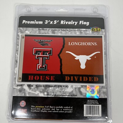 Texas Longhorns v Texas Tech Red Raiders A House Divided 3' X 5