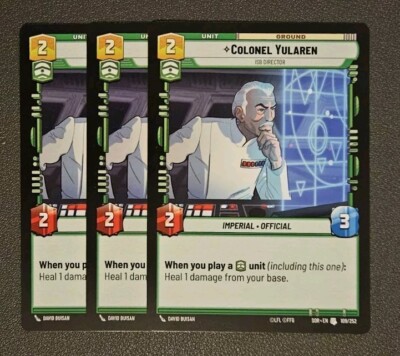 Star Wars Unlimited - Colonel Yularen - 109 (3× Playset) SOR (Near Mint)