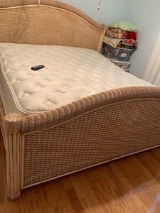 Braxton Culler BAMBOO WICKER KING size bedframe natural color Made in USA