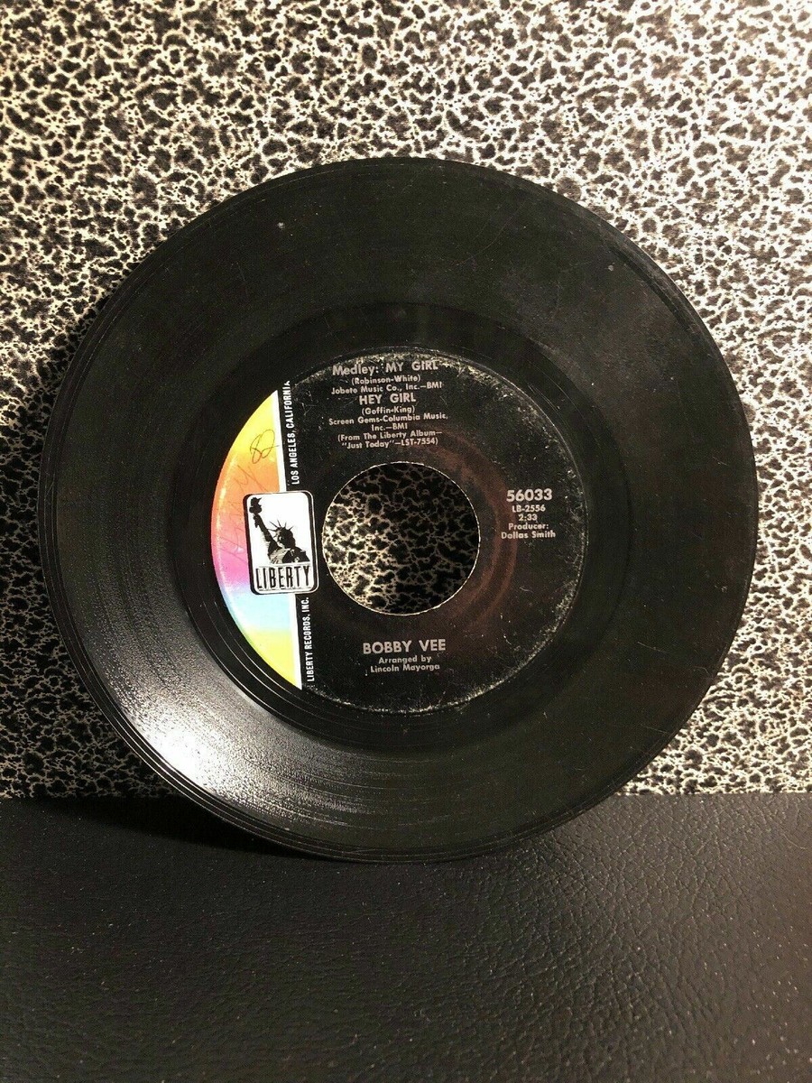 I'M WITH YOU レコード BOBBY VEE 45RPM 7” Single Liberty Records ”Medley: My Girl, Hey