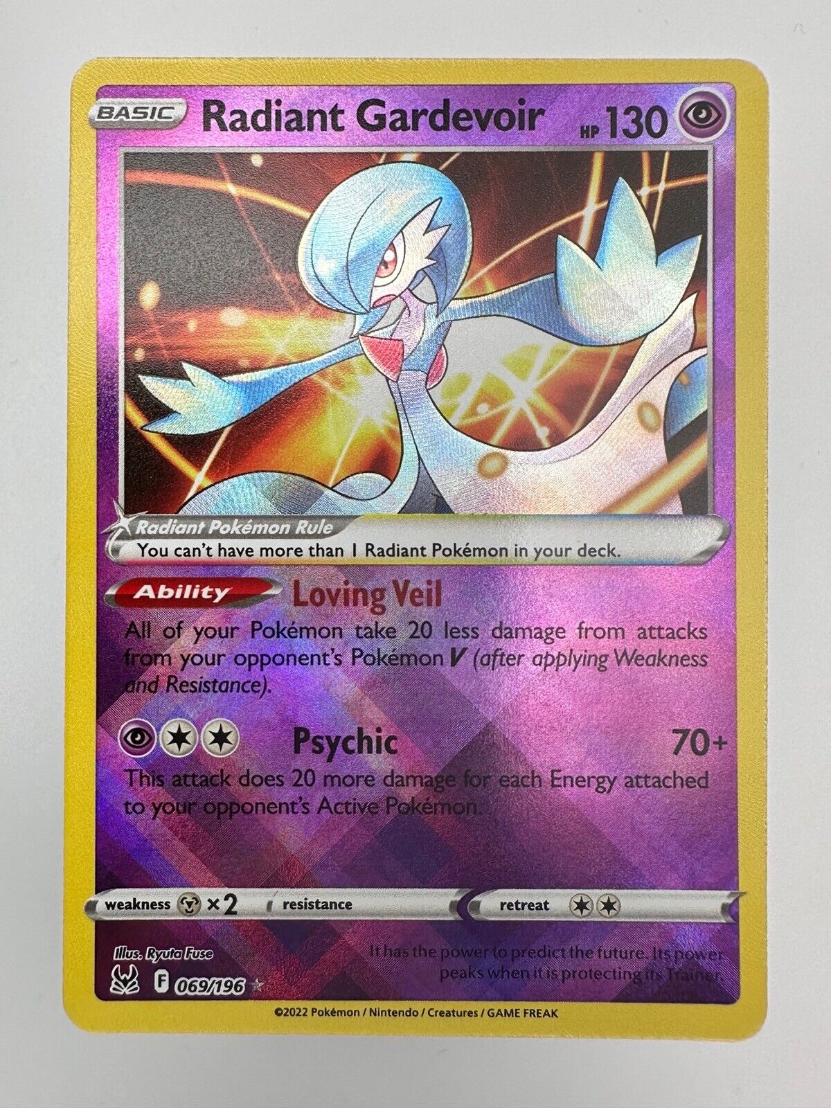 Carta Pokémon TCG Gardevoir Radiante ORIGINAL Copag