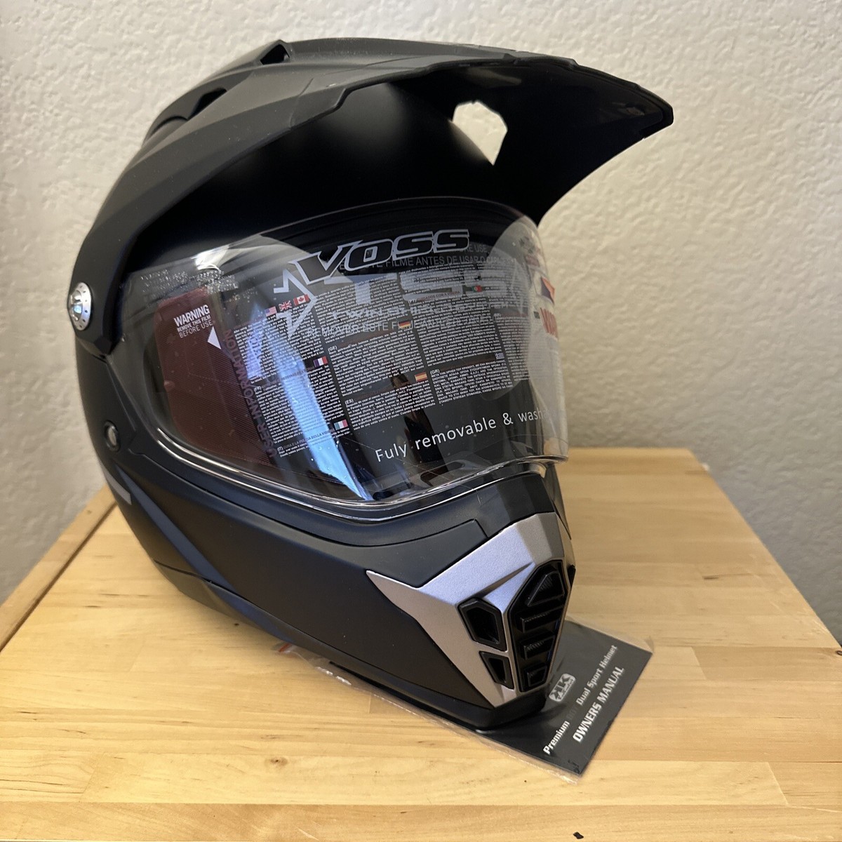 VOSS 600 DUAL SPORT P70 ANTI-FOG PINLOCK LENS INSERT CLEAR SIZE