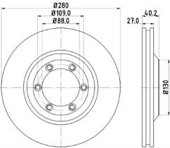 LPR B1002V SINGLE Brake Disc Vented fits ISUZU DMAX Mk2 2.5D Front 2012 on