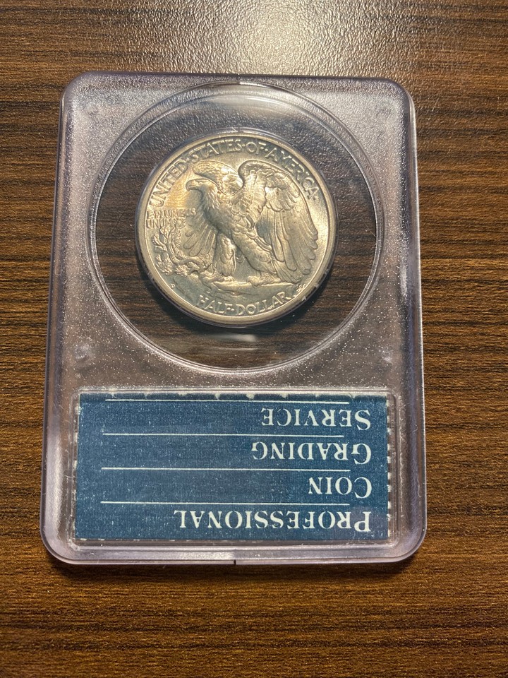 1946D Walking Liberty Silver Half 50C PCGS MS 65 Walker RATTLER OLD