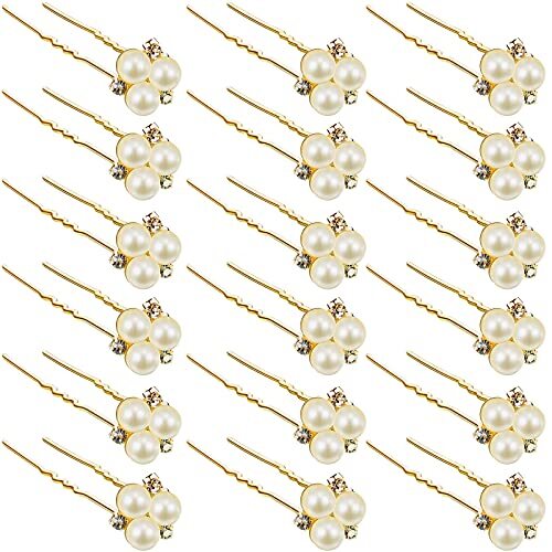 18Pcs Bridal Pearl Hair Pins Wedding Accessories for Bridesmaids Flower Grils - Picture 8 of 34