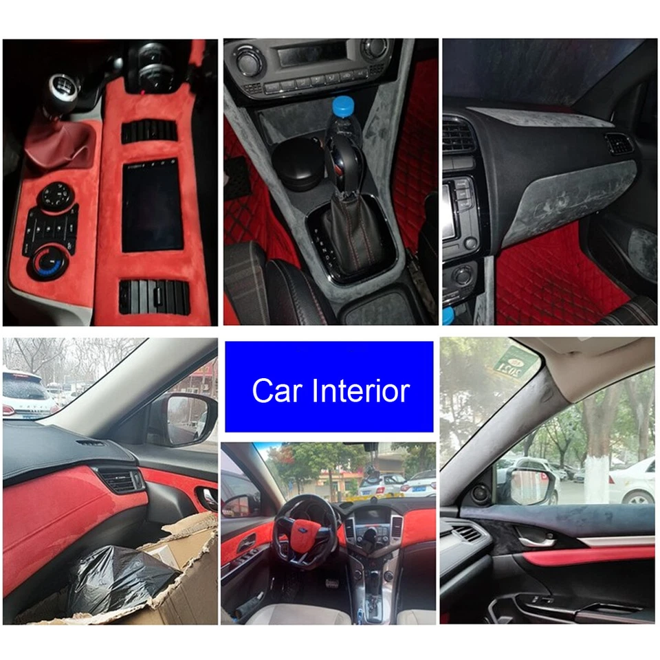 Suede Headliner Fabric Wine Foam Back Replace For Oldsmobile Scion Saab 60"x84" - Image 3 of 4