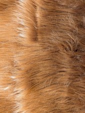 One Faux Fur Pillow Cover 17 x 17 Carmel Brown