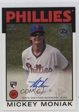 2021 Topps Update 1986 Topps Baseball Mickey Moniak #86B-MM Rookie Auto RC 4ka