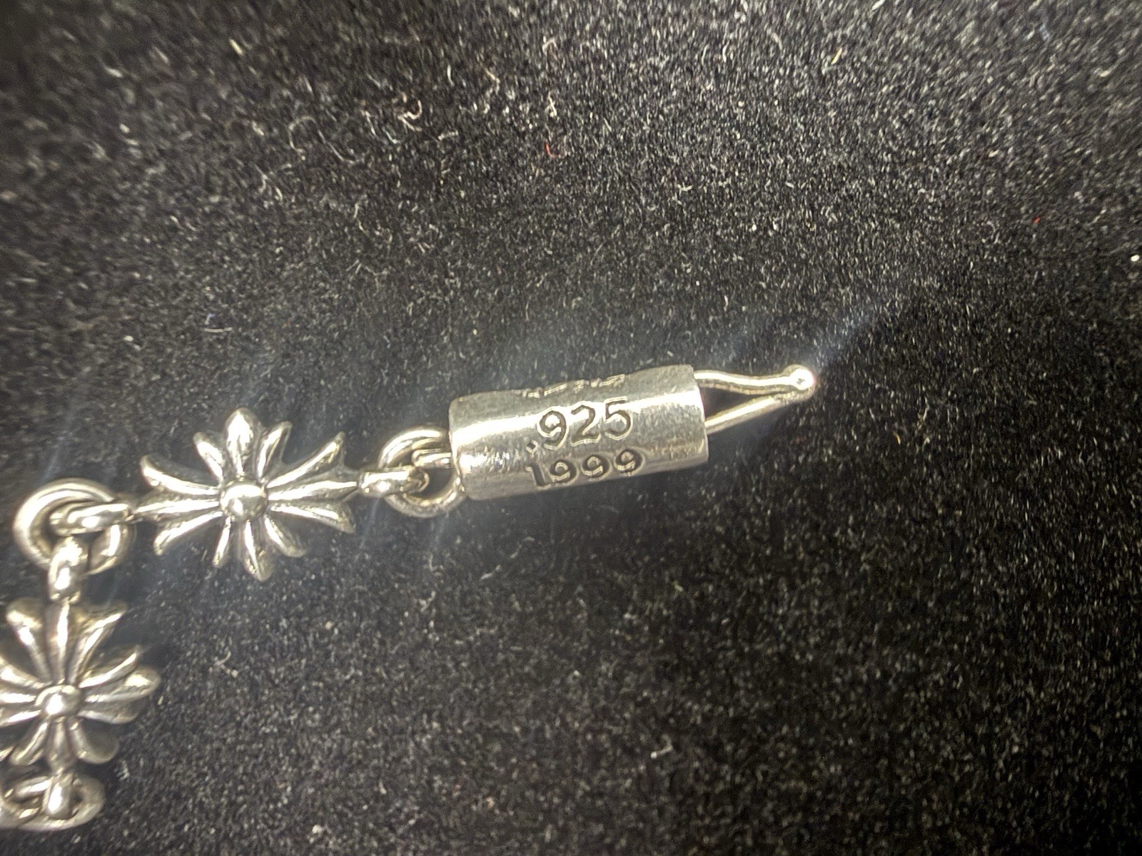 Chrome Hearts Tiny E Bracelet Sterling Silver Min… - image 2