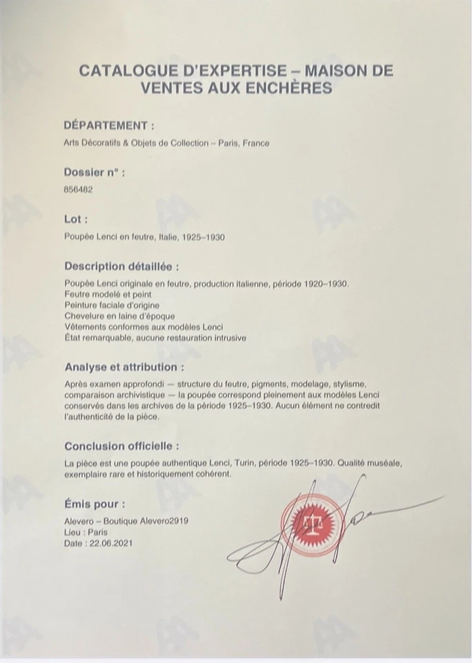 Poupée Lenci originale en feutre – Italie, années 1920–1930 - Photo 2/4