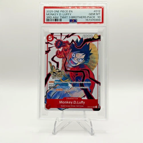 PSA 10 2025 One Piece EN Monkey D. Luffy ST01-012 Leader 3rd Anniversary