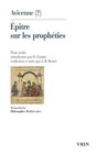 Epitre Sur Les Propheties by Avicenne Ibn Sina (English) Paperback Book