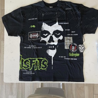 Civil Regime - Misfits Graphic Black T-Shirt Skull Design- L