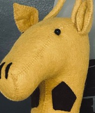 Fiona Walker England Felt Giraffe Animal Head Wall Mount Decor