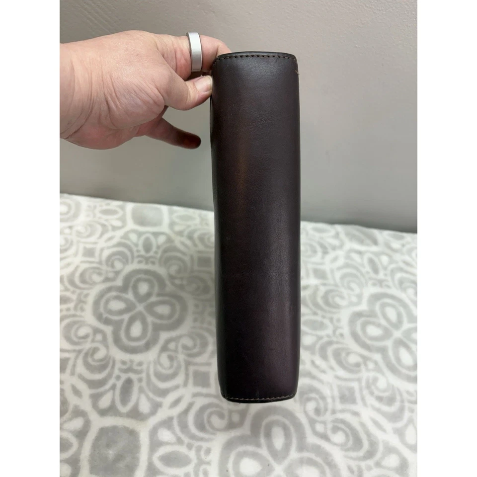 Carpeta de 7 anillas Franklin Covey de cuero Napa de grano completo vintage años 90 hecha en EE. UU. Foto 4 de 4